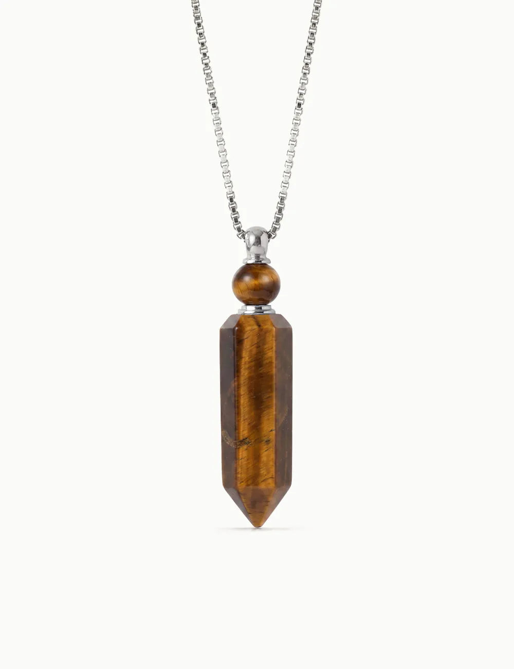 Collana per Aromaterapia in Occhio di Tigre lunga