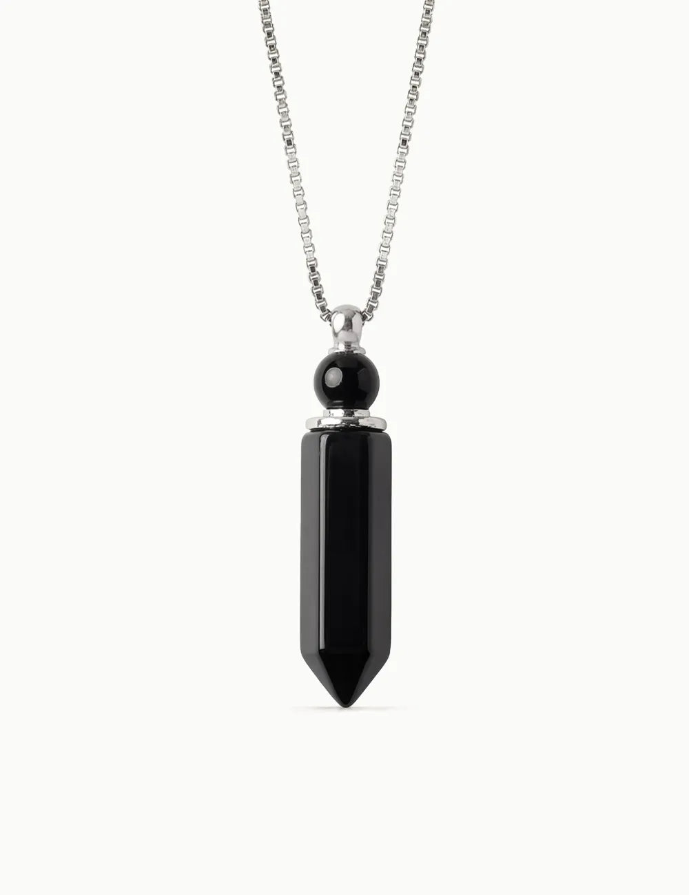 Collana per Aromaterapia in Ossidiana lunga