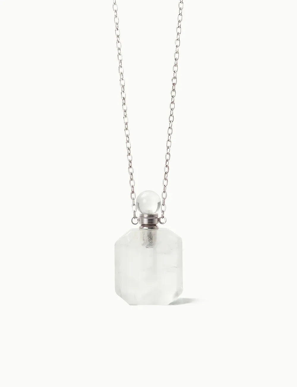 Collana per Aromaterapia in Quarzo Bianco